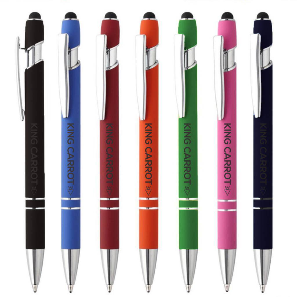 Sleek metal touch designConvenient press-button mechanismPremium glue ballpoint ink system5.5" length, professional sizeIdeal for corporate promotions and business gifts